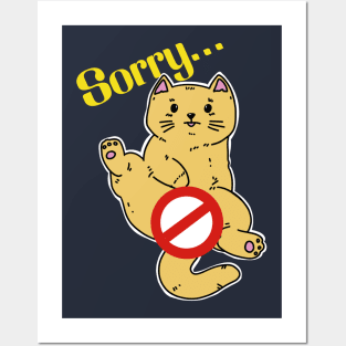Cencored Cute Cat Posters and Art